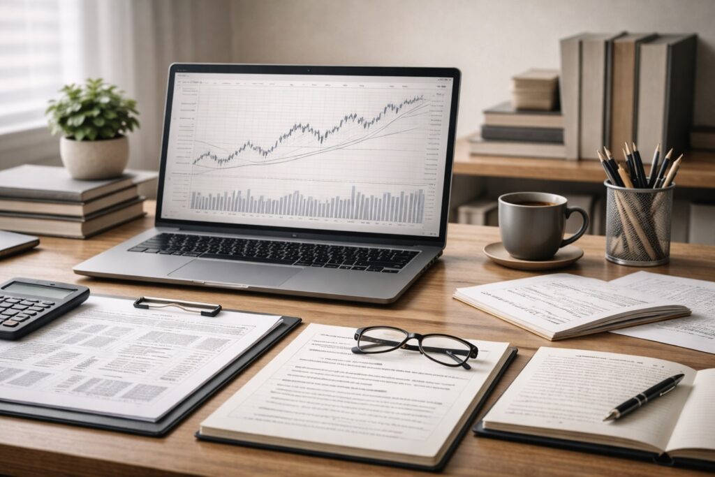 Value stocks investing concept