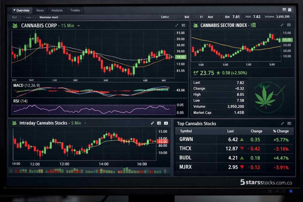 cannabis stock market analysis chart